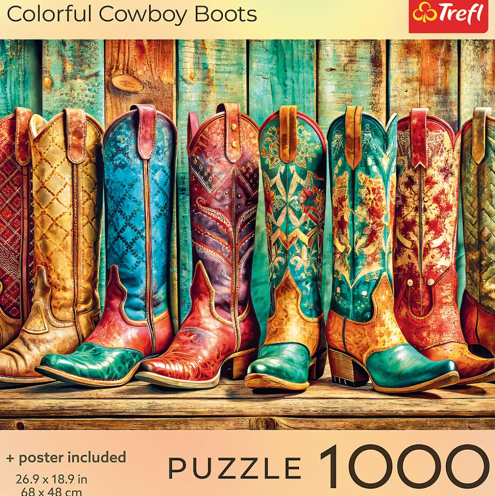 Puzzle 1000 el. USA Collection: Colorful Cowboy Boots