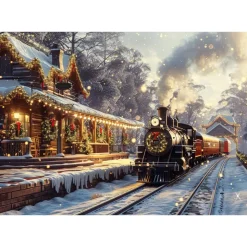Puzzle 1000 el. USA Collection: Christmas Express