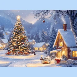 Puzzle 500 el. USA Collection: Peaceful Winter Night