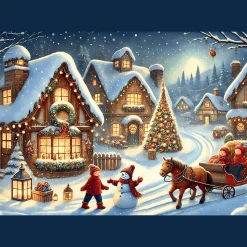 Puzzle 1000 el. USA Collection: Holiday Sleigh