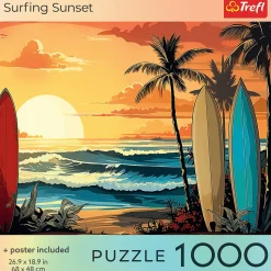 Puzzle 1000 el. USA Collection: Surfing Sunset