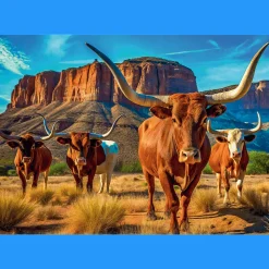 Puzzle 1000 el. USA Collection: Longhorns