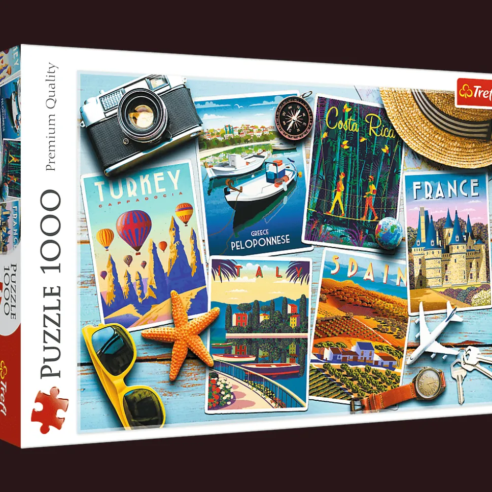 Puzzle 1000 el. Wakacyjne pocztówki