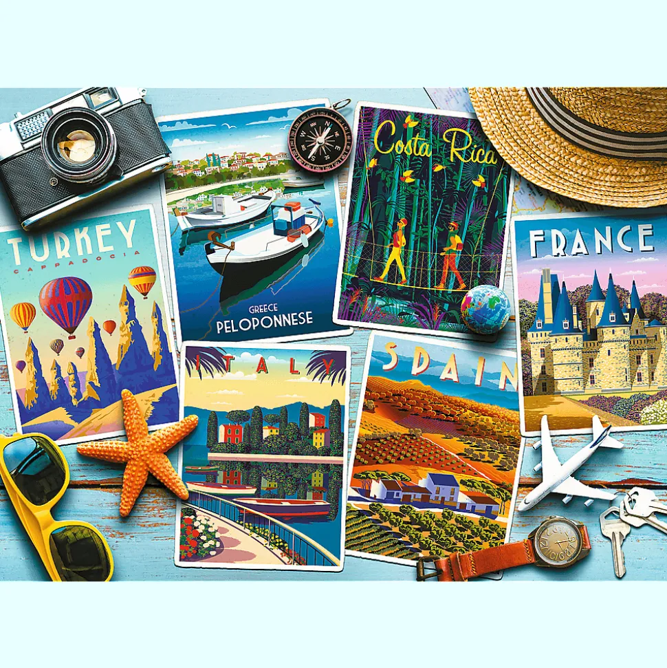 Puzzle 1000 el. Wakacyjne pocztówki