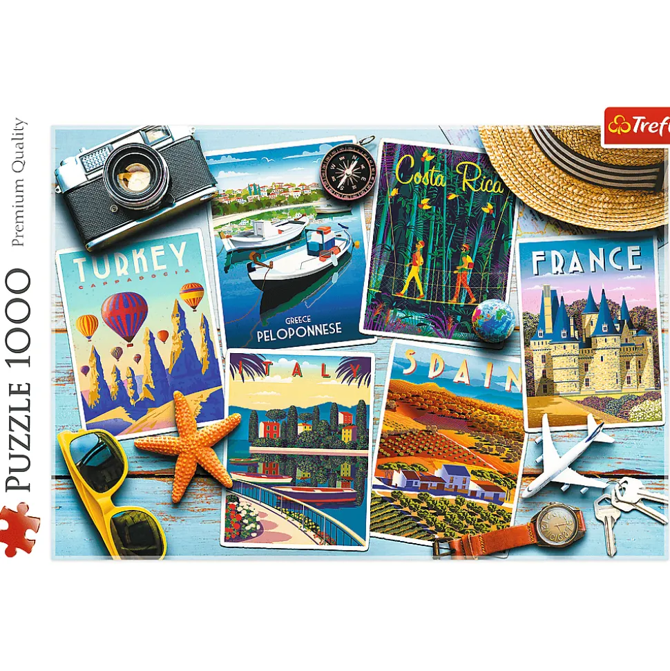 Puzzle 1000 el. Wakacyjne pocztówki