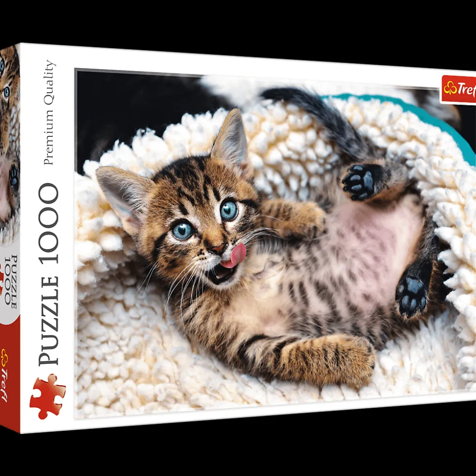 Puzzle 1000 el. Wesoły kotek