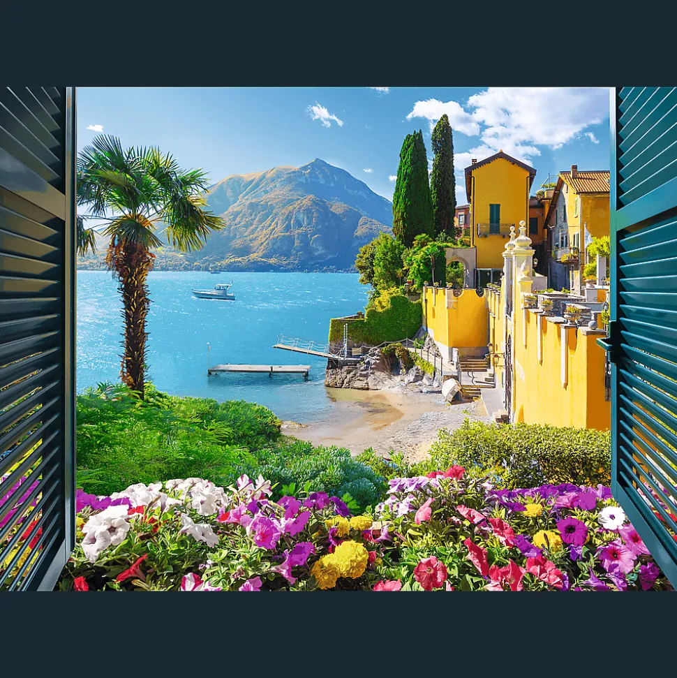 Puzzle 1000 el. Widok na jezioro Como