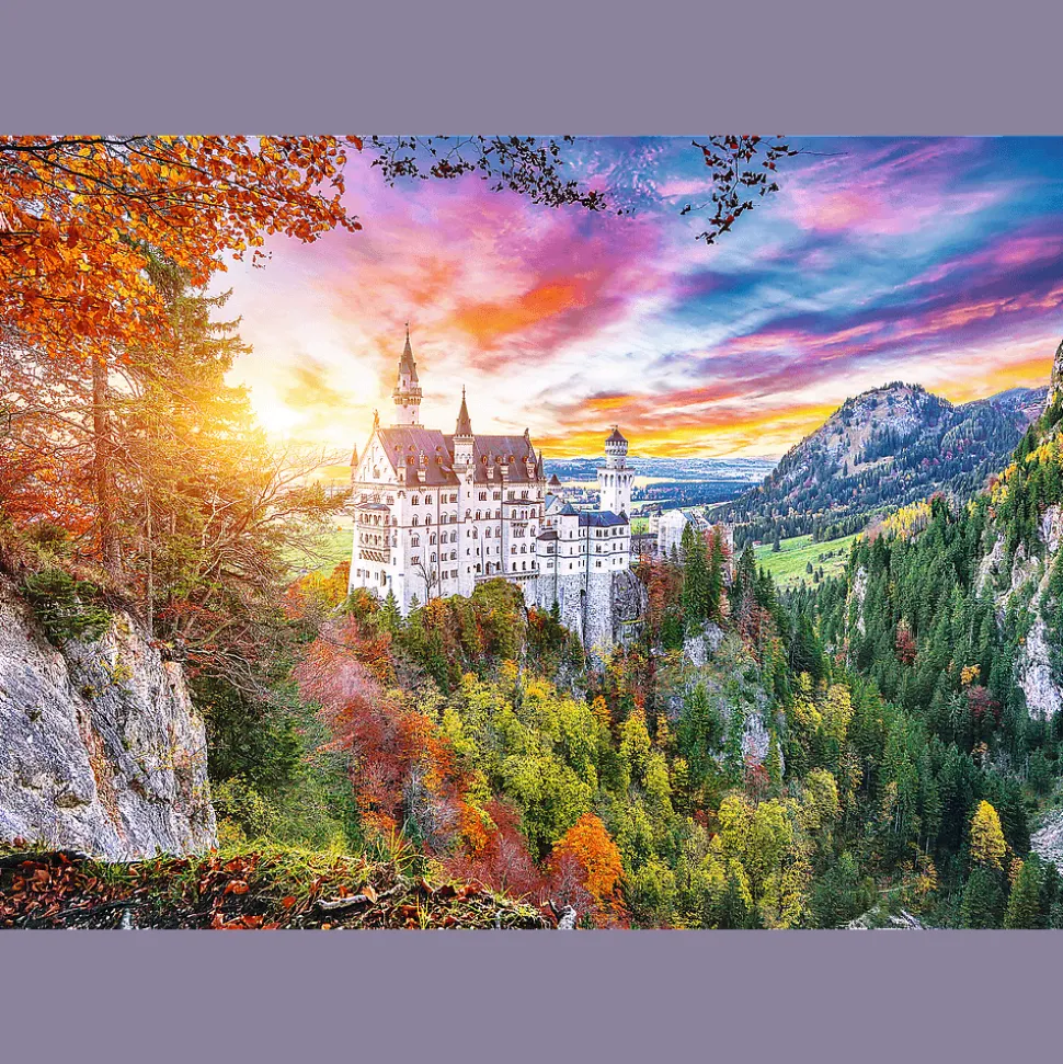 Puzzle 500 el. Widok na zamek Neuschwanstein, Niemcy