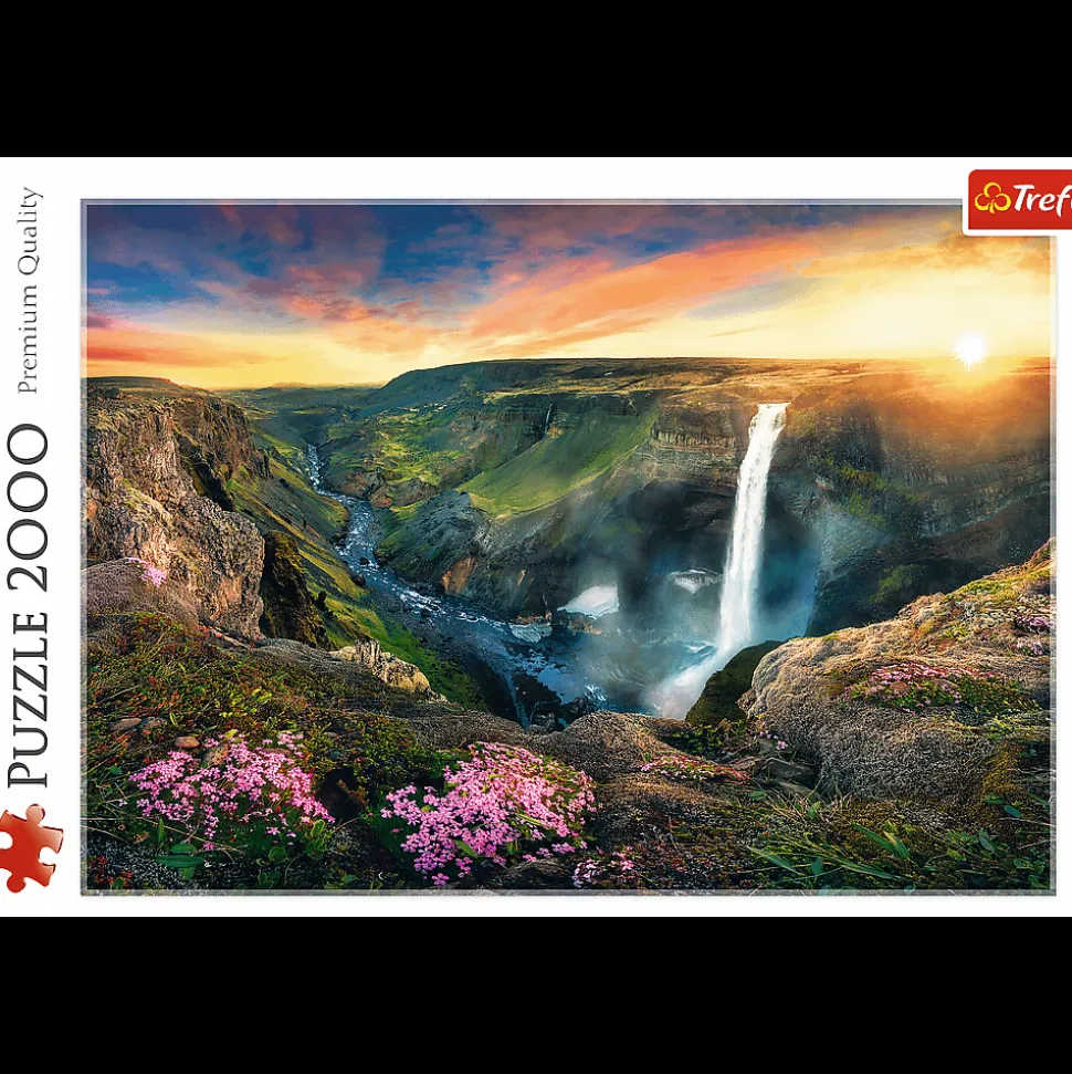 Puzzle 2000 el. Wodospad Haifoss, Islandia