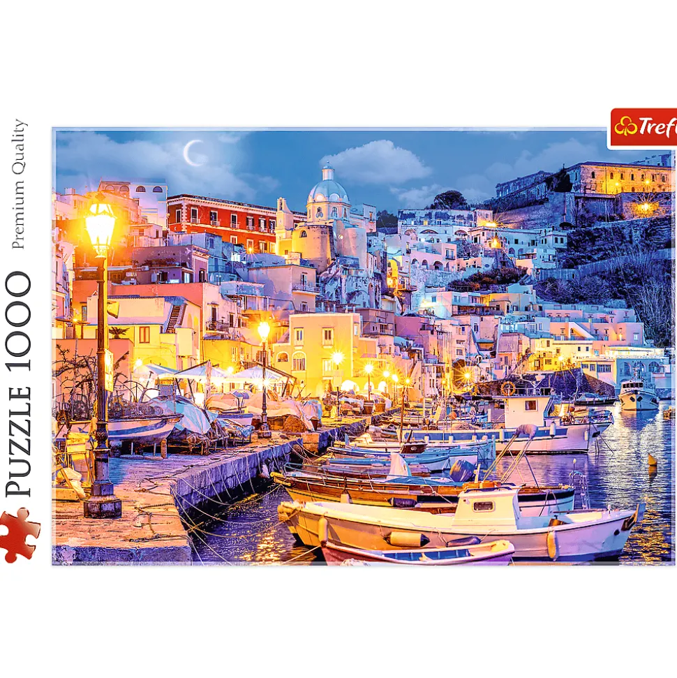 Puzzle 1000 el. Wyspa Procida nocą, Włochy