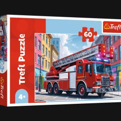 Puzzle 60 el. Wóz strażacki