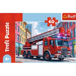 Puzzle 60 el. Wóz strażacki