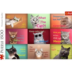 Puzzle 1500 el. Zabawne kocie portrety