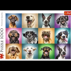 Puzzle 1000 el. Zabawne psie portrety