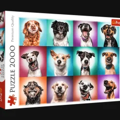 Puzzle 2000 el. Zabawne psie portrety II