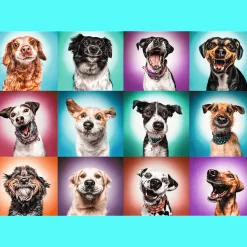 Puzzle 2000 el. Zabawne psie portrety II