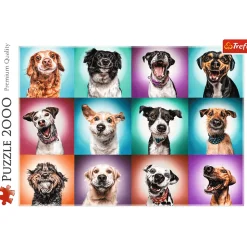 Puzzle 2000 el. Zabawne psie portrety II
