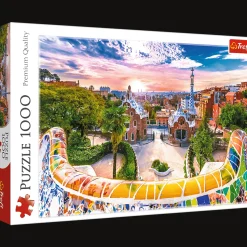 Puzzle 1000 el. Zachód słońca nad Barceloną, Hiszpania