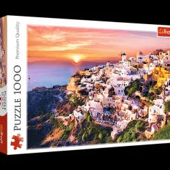 Puzzle 1000 el. Zachód słońca nad Santorini