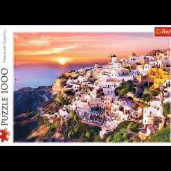 Puzzle 1000 el. Zachód słońca nad Santorini