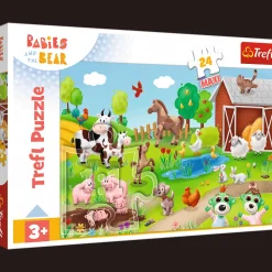 Puzzle 24 maxi Bobaski i Miś, Bobaski i zwierzęta