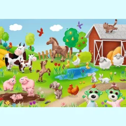 Puzzle 24 maxi Bobaski i Miś, Bobaski i zwierzęta