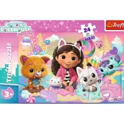 Puzzle 24 Maxi Koci Domek Gabi, Koci świat Gabby