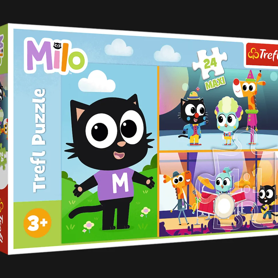 Puzzle 24 maxi Milo, Przygody małego Kotka Milo