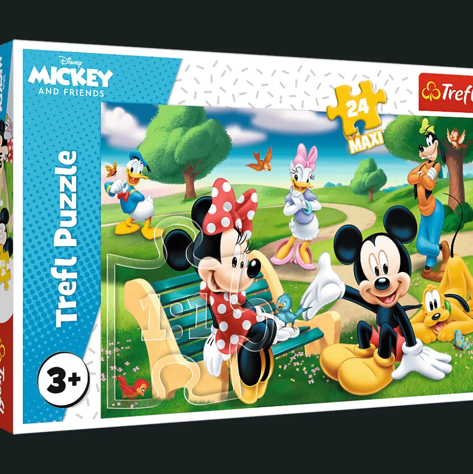 Puzzle 24 maxi Myszka Miki w gronie przyjaciół