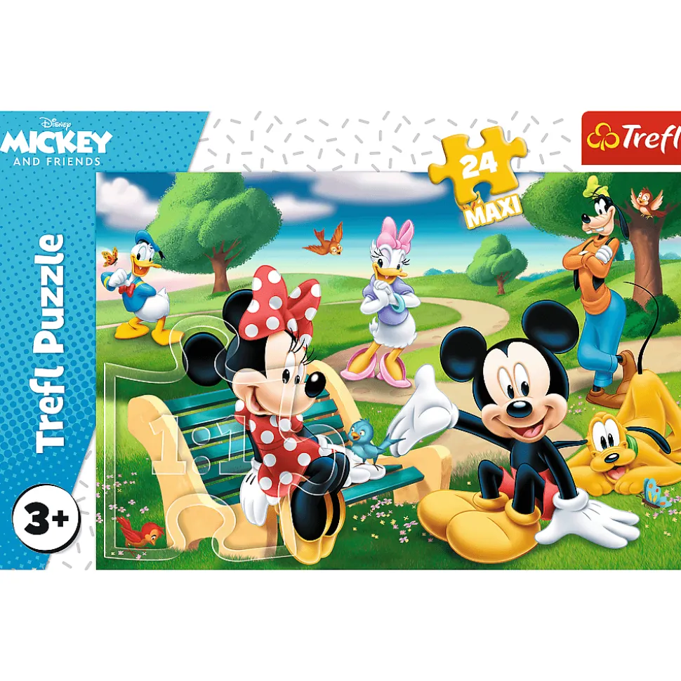 Puzzle 24 maxi Myszka Miki w gronie przyjaciół