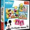 Puzzle + Memos 2w1 Myszka Miki Poznaj bohaterów Disney