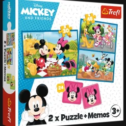 Puzzle + Memos 2w1 Myszka Miki Poznaj bohaterów Disney