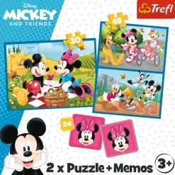 Puzzle + Memos 2w1 Myszka Miki Poznaj bohaterów Disney