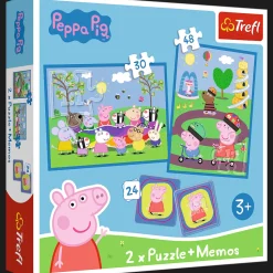 Puzzle + Memos 2w1 Świnka Peppa Radosne chwile z Świnką Peppą