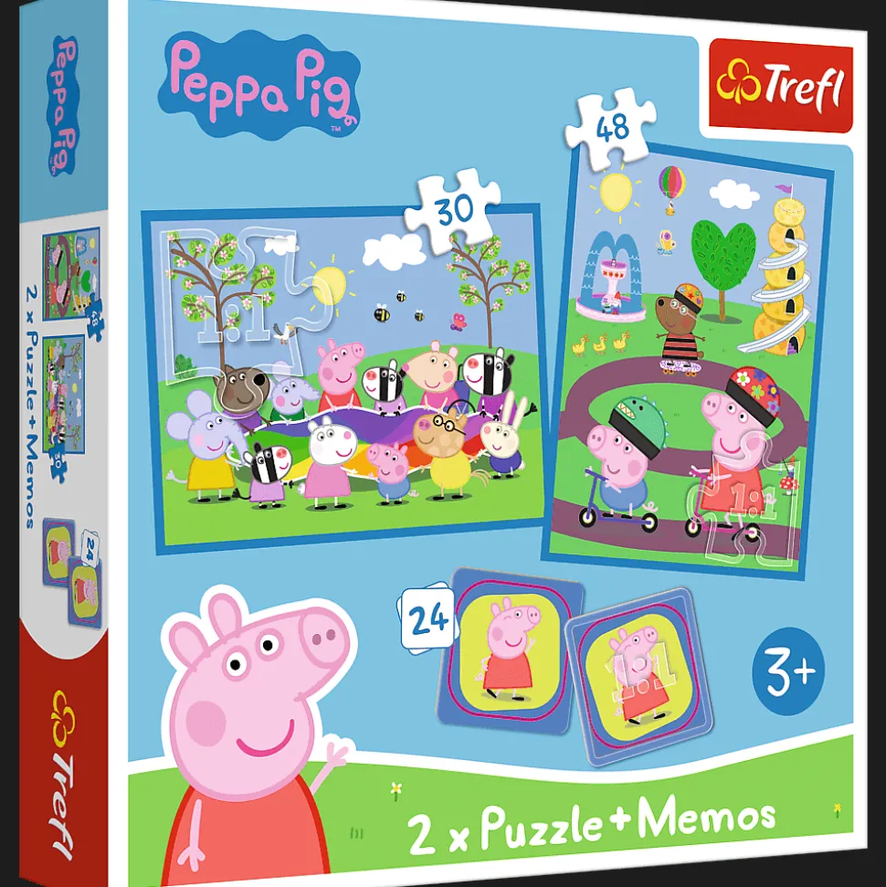 Puzzle + Memos 2w1 Świnka Peppa Radosne chwile z Świnką Peppą