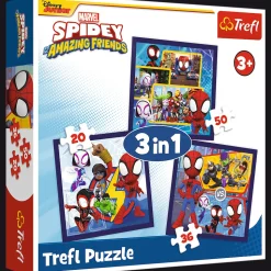 Puzzle 3 w 1 Spidey, Przygody Spidey?a i przyjaciół