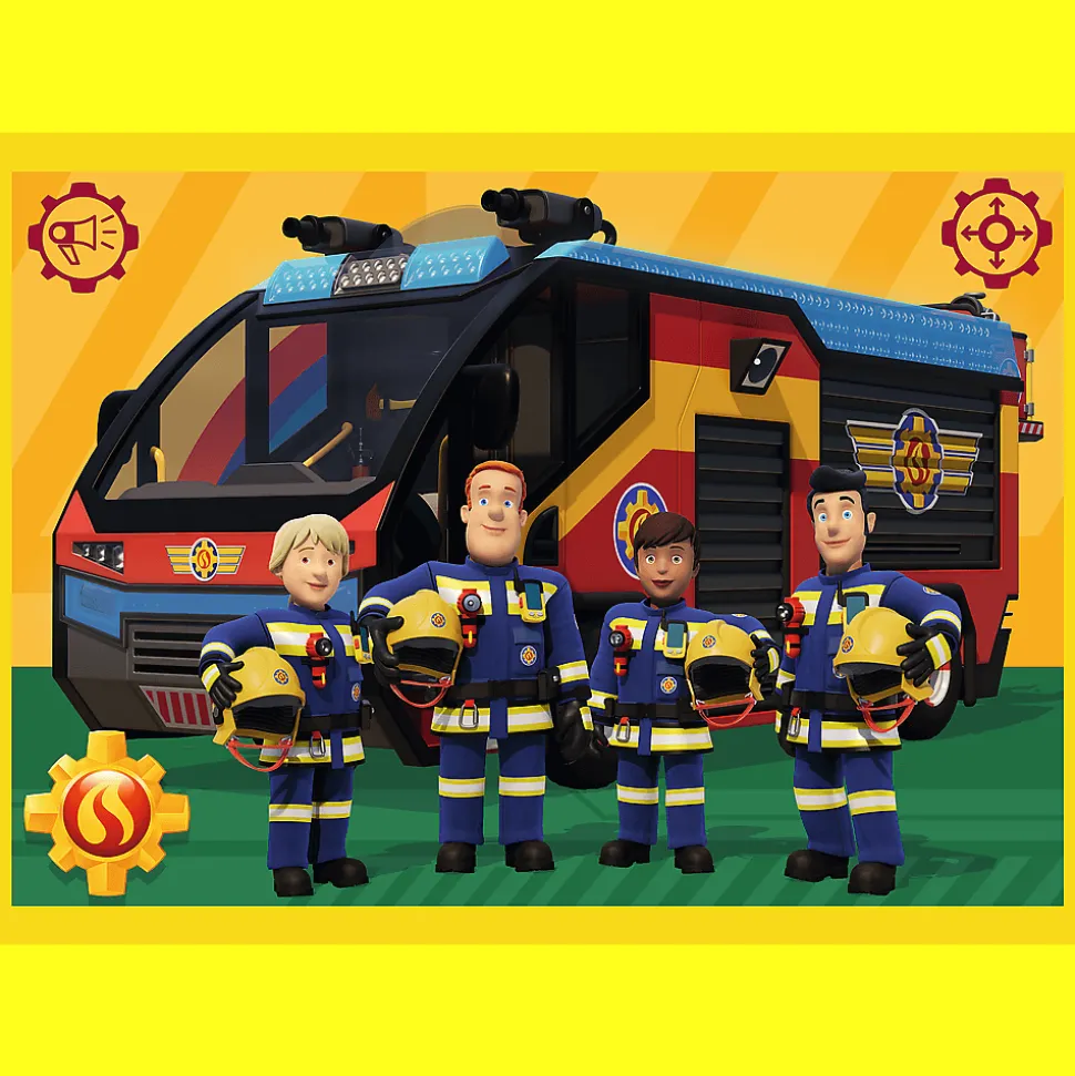 Puzzle 4 w 1 Strażak Sam, Strażak na sygnale