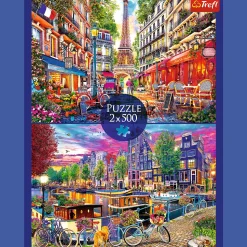 Puzzle 2 x 500 el. Europejskie stolice