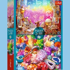 Puzzle 2 x 500 el. Kosmos i kryształy
