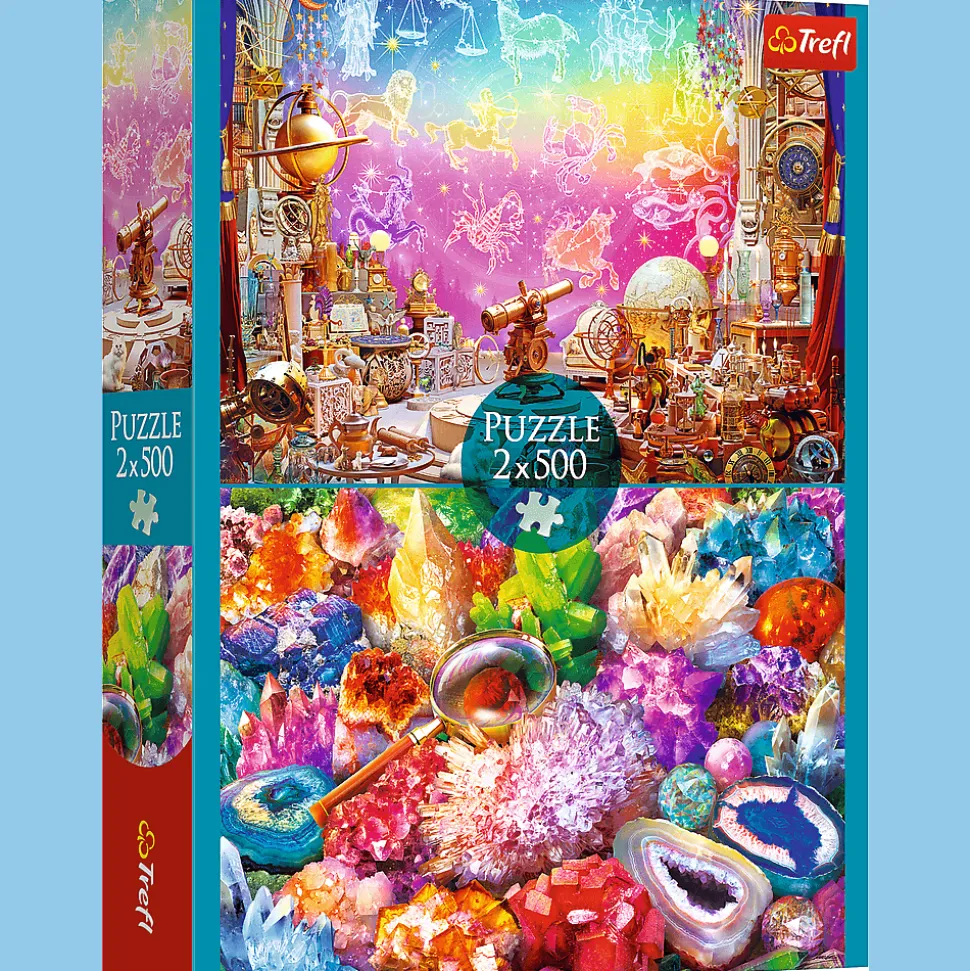 Puzzle 2 x 500 el. Kosmos i kryształy