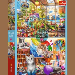 Puzzle 2 x 500 el. Sztuka malowania