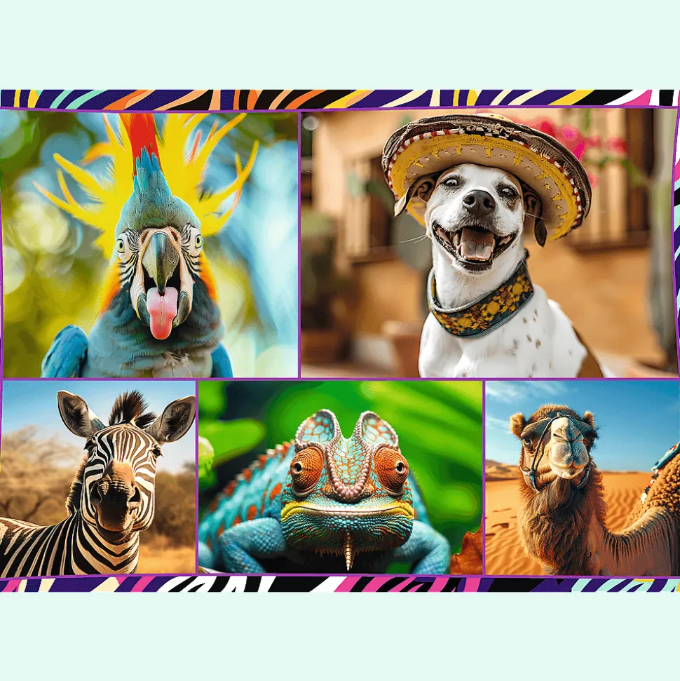 Puzzle 4 x 250 el. Zabawne zwierzaki