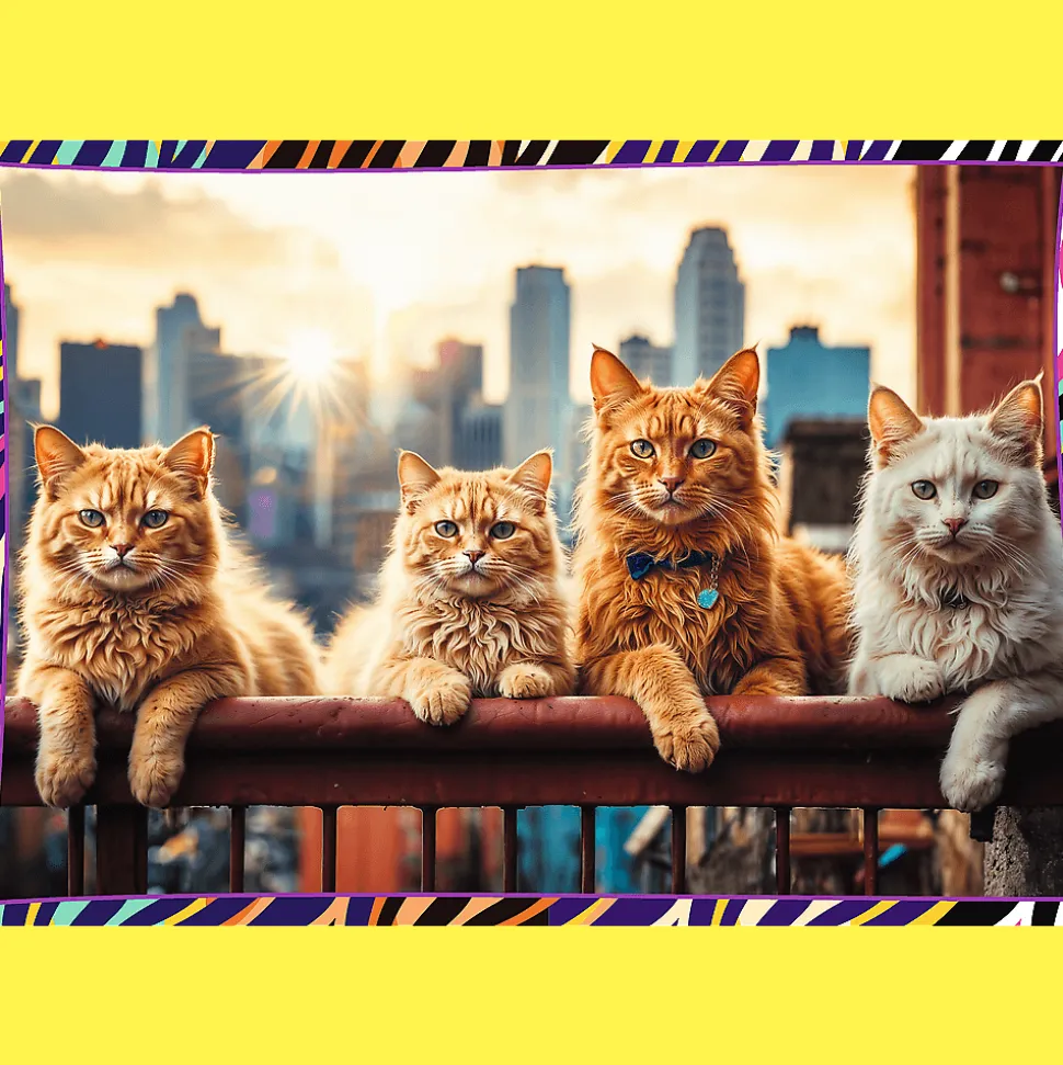 Puzzle 4 x 250 el. Zabawne zwierzaki