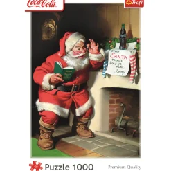 Puzzle Coca-Cola 1000 el. XMAS Mikołaj przy kominku