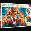 Puzzle Crazy Shapes 600 el. Oko w oko z tygrysem