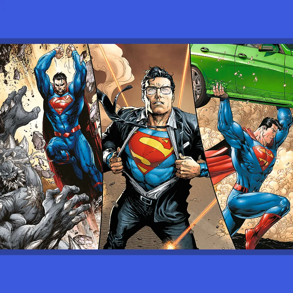 Puzzle DC 4 x 250 el. Odwaga Supermana