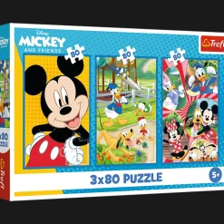 Puzzle Disney 3 x 80 el. Ekipa Myszki Miki