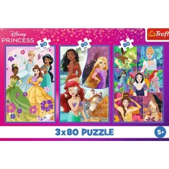 Puzzle Disney 3 x 80 el. Księżniczki przyjaciółki