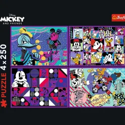 Puzzle Disney 4 x 250 el. Seria przygód Myszki Miki