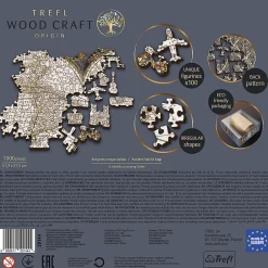 Puzzle drewniane 1000 el. Antyczna mapa świata